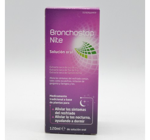 BRONCHOSTOP NITE SOLUCION ORAL 120 ML Jarabe tos seca adulto