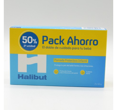 HALIBUT DERMO H POMADA PAÑAL PROTECTORA 2 X 45 G Cuidado del culete