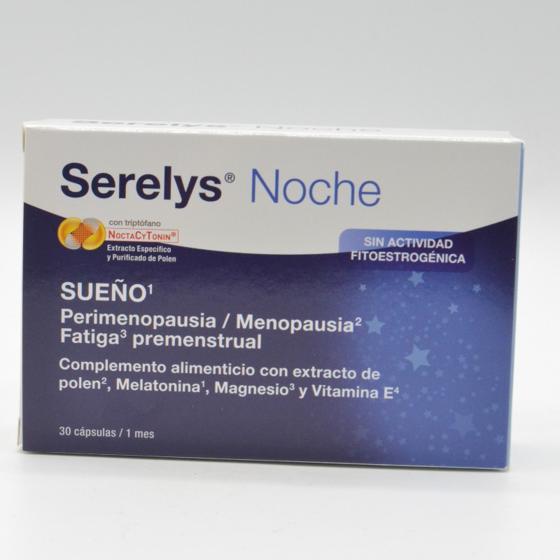 SERELYS NOCHE 30 CAPSULAS Menopausia y síndrome menstrual