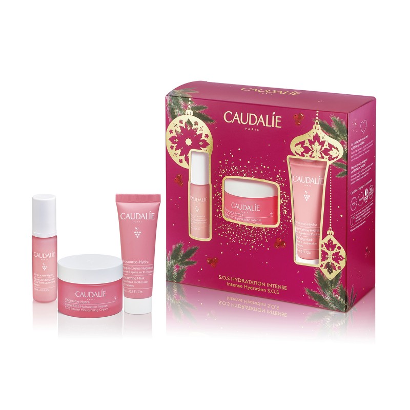 CAUDALIE COFRE VINOSOURCE-HYDRA SOS CREMA 50ML + SERUM 10ML Y MASCARILLA 15ML REGALO Antiedad