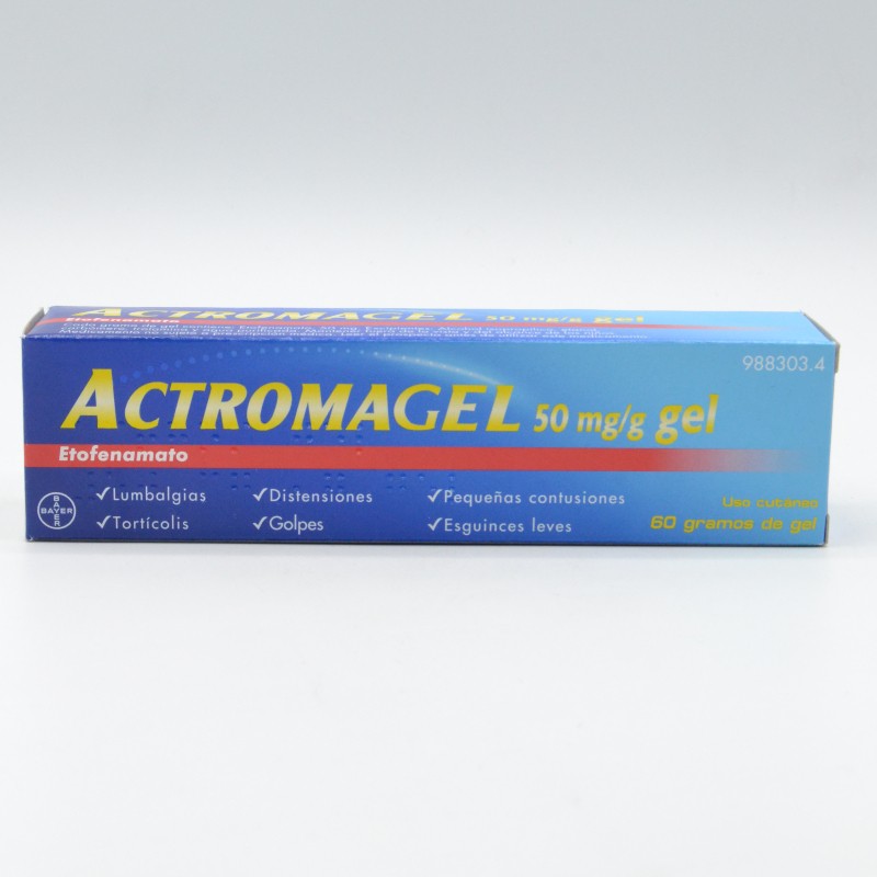 ACTROMAGEL 50 MG/G GEL TOPICO 60 G Antiflamatorios tópicos