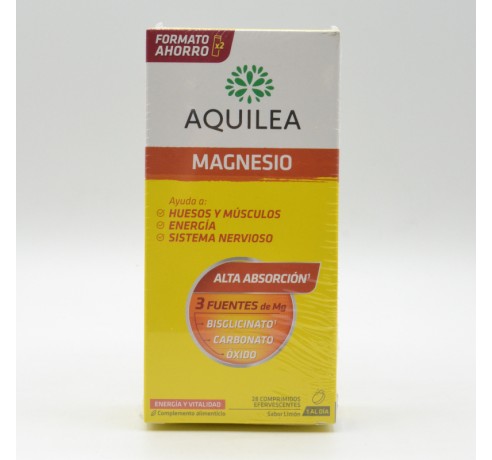 AQUILEA MAGNESIO 28 COMPRIMIDOS EFERVESCENTES Energía y vitalidad