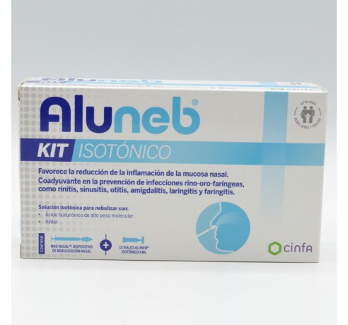 ALUNEB KIT ISOTONICO 15 VIALES MONODOSIS+DISPOSITIVO NASAL Higiene nasal