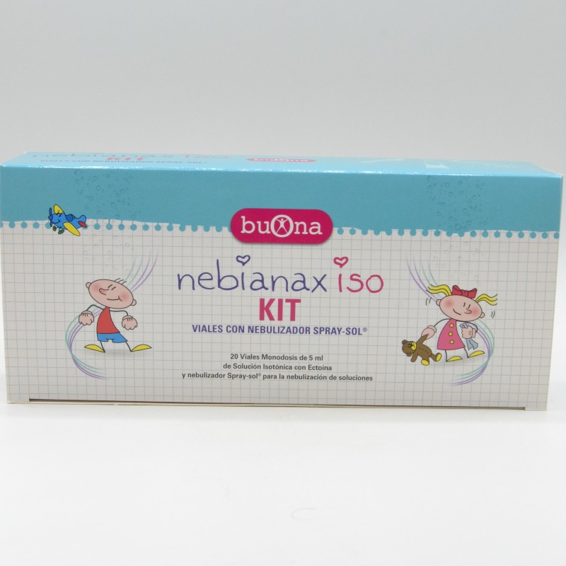 NEBIANAX ISO KIT 20 VIALES X 5 ML + SPRAY-SOL Limpieza nasal