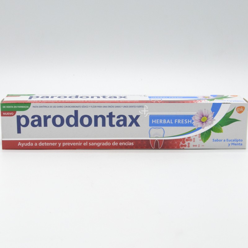 PARODONTAX HERBAL FRESH 75 ML Encías, caries, dientes sensibles PARODONTAX HERBAL FRESH 75 ML Encías, caries, dientes sensibles