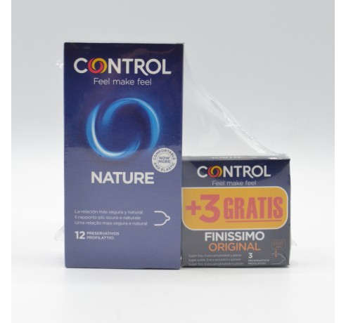 PRESERVATIVOS CONTROL NATURE 12 U + 3 FINISSIMO GRATIS Preservativos