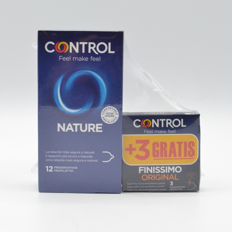 PRESERVATIVOS CONTROL NATURE 12 U + 3 FINISSIMO GRATIS Preservativos