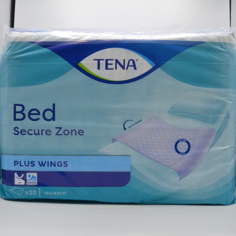 TENA BED PLUS EMPAPADOR CON ALAS 80X180 20 U Cuidado del adulto TENA BED PLUS EMPAPADOR CON ALAS 80X180 20 U Cuidado del adulto