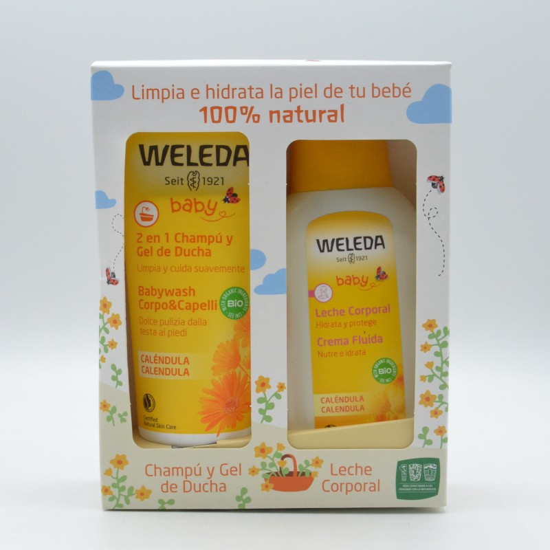 WELEDA BABY PACK GEL-CHAMPÚ + LECHE CORPORAL Higiene e hidratación