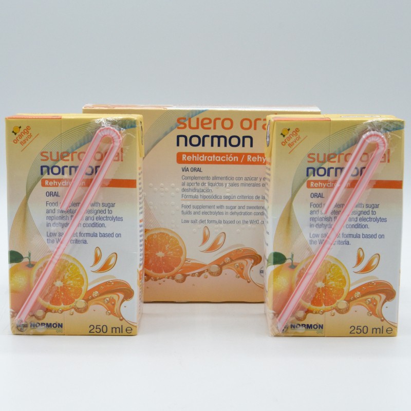 SUERO ORAL NORMON NARANJA 250 ML 2 U Complementos alimenticios