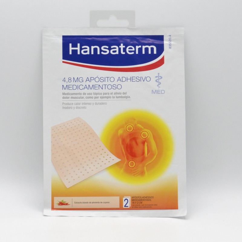 HANSATERM APOSITO ADHESIVO MEDICAMENTOSO CALOR 2UD Antiflamatorios tópicos