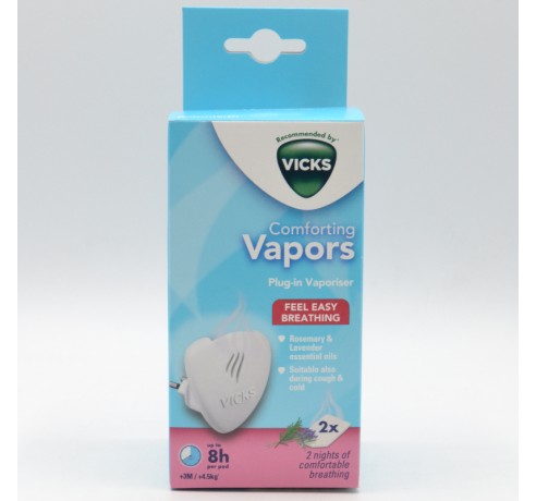 VICKS VAPORIZADOR ENCHUFE NIÑOS + 3 MESES ROMERO Y LAVANDA Humidificadores