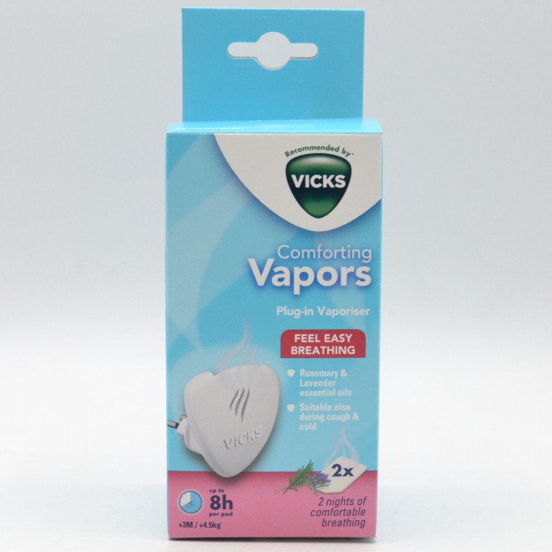 VICKS VAPORIZADOR ENCHUFE NIÑOS + 3 MESES ROMERO Y LAVANDA Humidificadores