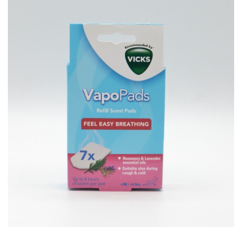 VICKS VAPOPADS RECARGAS ROMERO Y LAVANDA 7 U Humidificadores