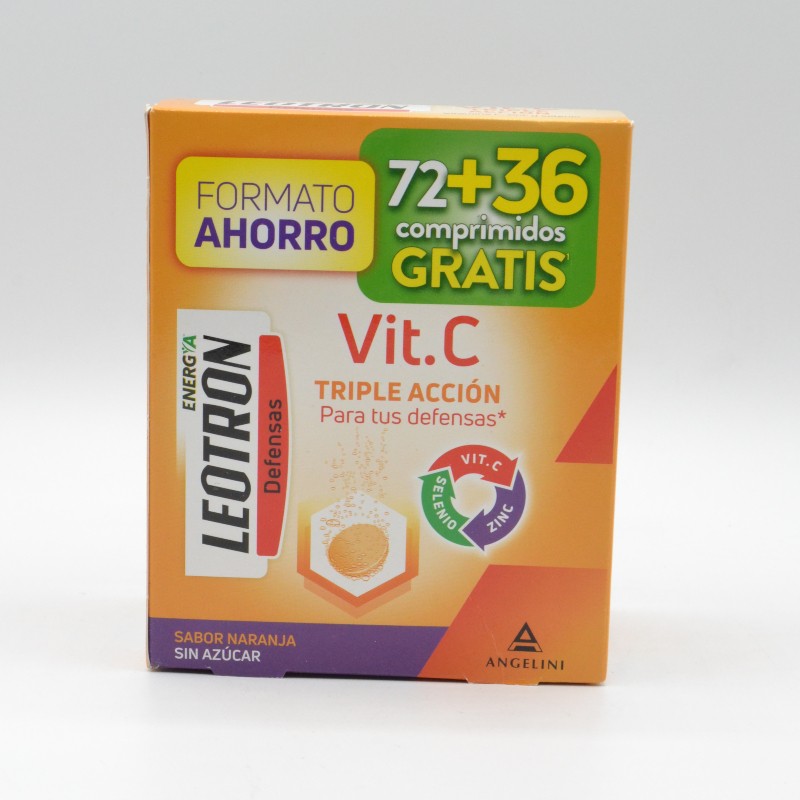 LEOTRON VITAMINA C 72+36 COMPRIMIDOS EFERVESCENTES Parafarmacia