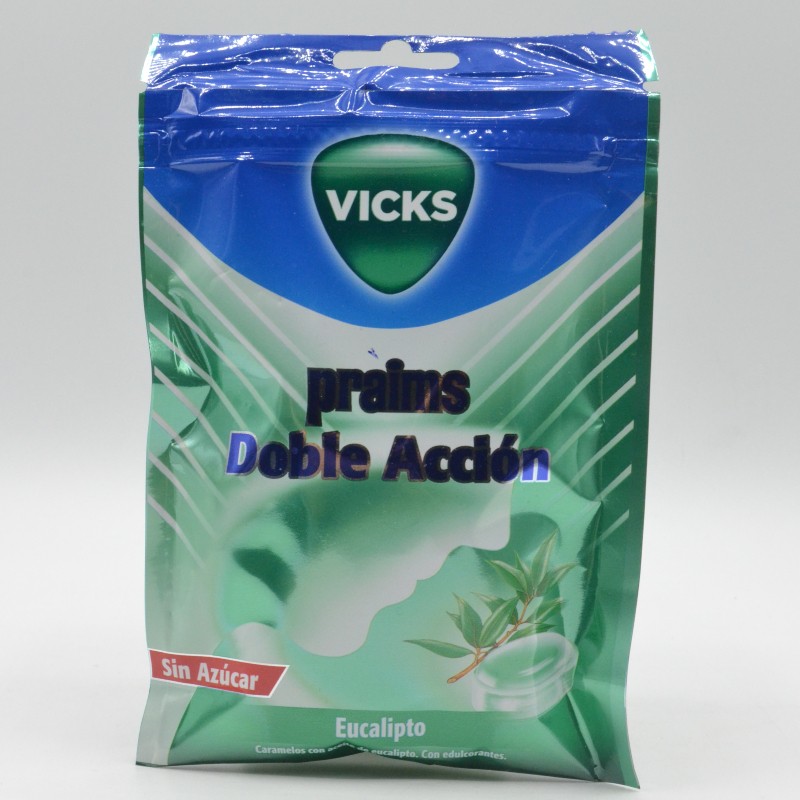 CARAMELOS VICKS PRAIMS DOBLE ACCION EUCALIPTO BOLSA 75 Caramelos y chicles