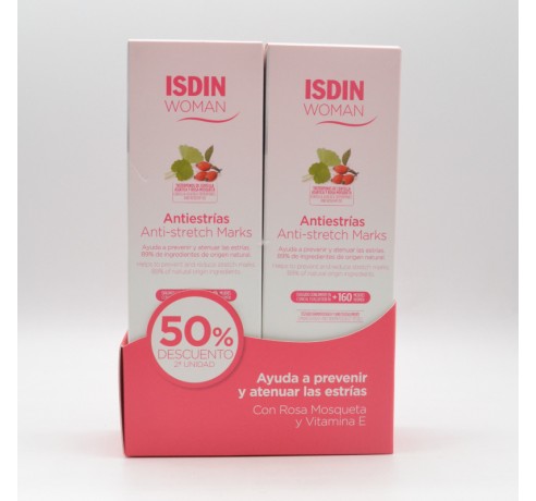 WOMAN ISDIN ANTIESTRIAS DUPLO 250ML X 2UDS Antiestrias