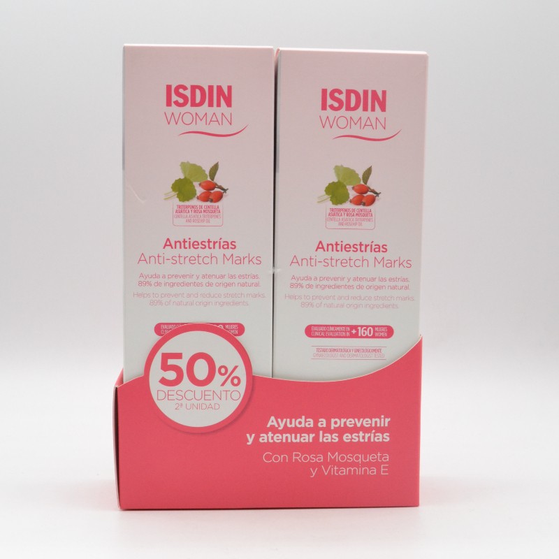 WOMAN ISDIN ANTIESTRIAS DUPLO 250ML X 2UDS Antiestrias