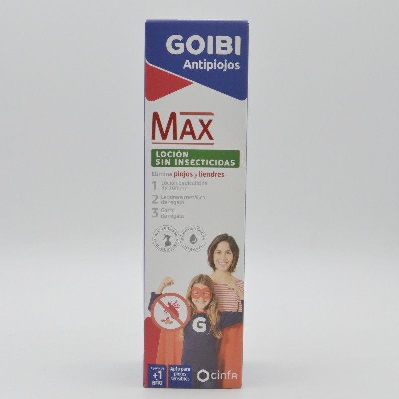 GOIBI ANTIPIOJOS MAX LOCION SIN INSECTICIDAS 200 ML Anti-piojos GOIBI ANTIPIOJOS MAX LOCION SIN INSECTICIDAS 200 ML Anti-piojos