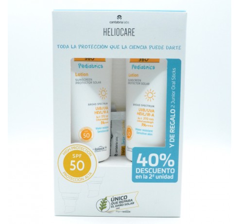 HELIOCARE 360º PEDIATRICO SPF 50+ LOCION 200MLX2 DUPLO 2º UD 40% Parafarmacia