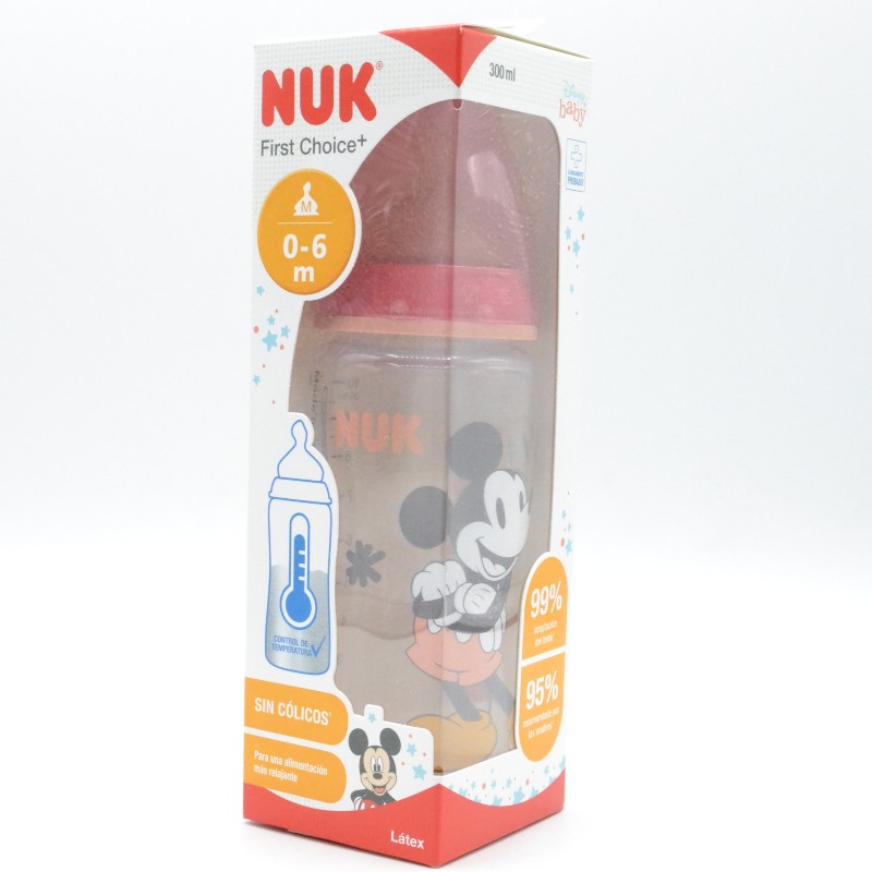 Nuk Biberon Silicona Flow Control Mickey 6-18M Infantil 300ml