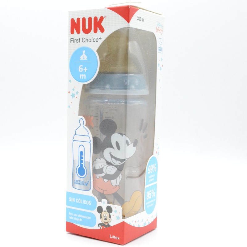 BIBERON NUK LATEX MICKEY +6M L 300ML Biberones y tetinas