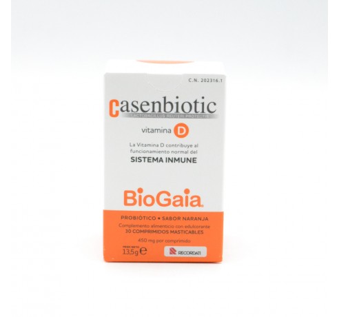 CASENBIOTIC VITAMINA D 30 COMPRIMIDOS MASTICABLES Complementos alimenticios