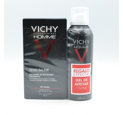 VICHY HOMME BALSAMO AFTER SHAVE CALMANTE 75 ML + GEL AFEITAR 150ML REGALO Parafarmacia