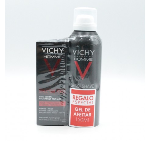 VICHY HOMME ANTIEDAD STRUCTURE FORCE 50 ML + GEL AFEITAR 150ML REGALO Parafarmacia