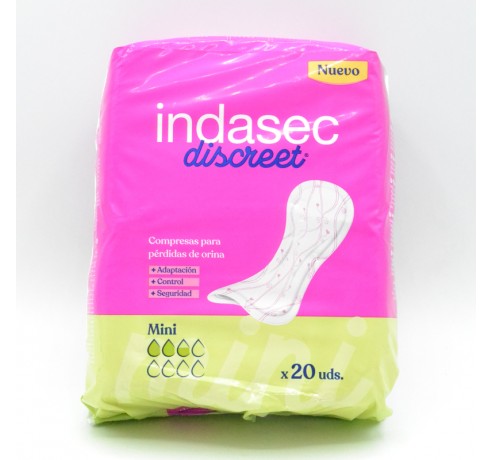 INDASEC DISCREET MINI 20 U Cuidado del adulto