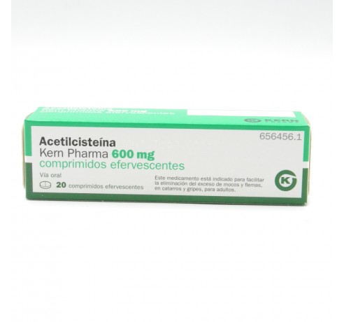 ACETILCISTEINA KERN PHARMA EFG 600 MG 20 COMPRIM Medicamentos