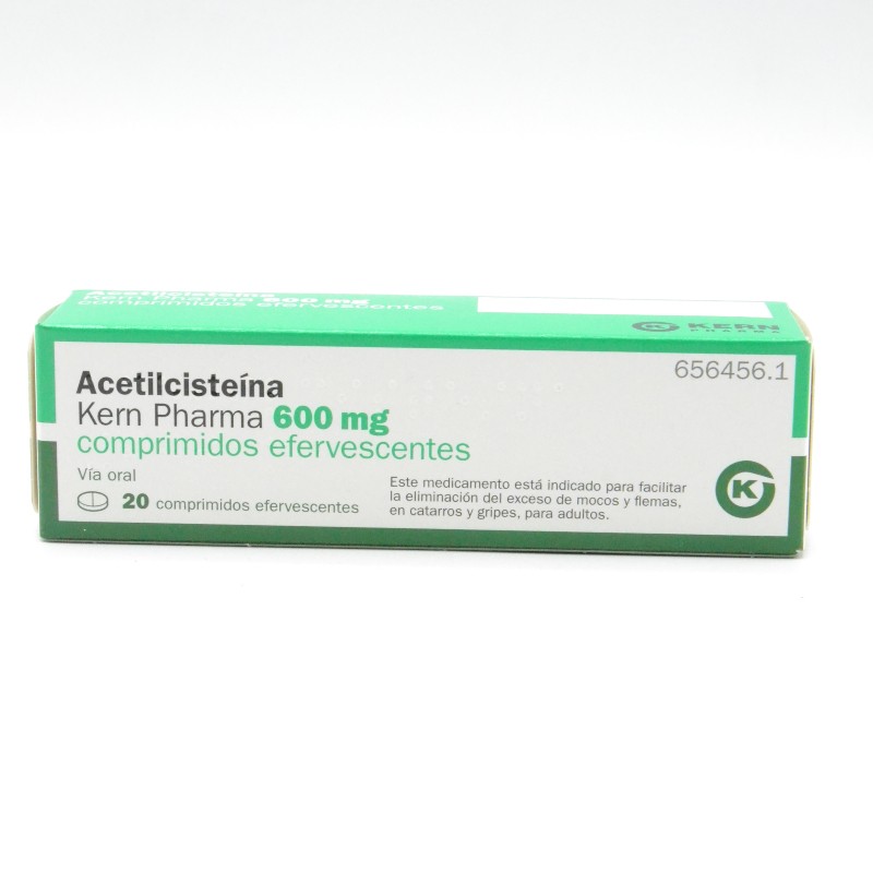 ACETILCISTEINA KERN PHARMA EFG 600 MG 20 COMPRIM Medicamentos