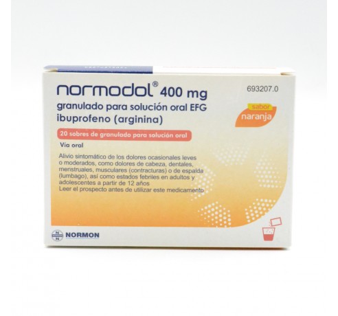 Venta de Normodol 400 Mg 20 Sobres ¡Mejor Precio!