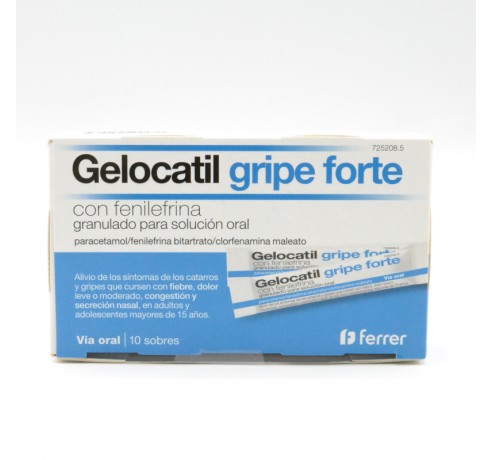 GELOCATIL GRIPE FORTE CON FENILEFRINA 10 SOBRES GRANULADO PARA SOLUCION ORAL Medicamentos