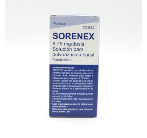 SORENEX 8,75 MG SOL PULVER BUCAL 15 ML Parafarmacia