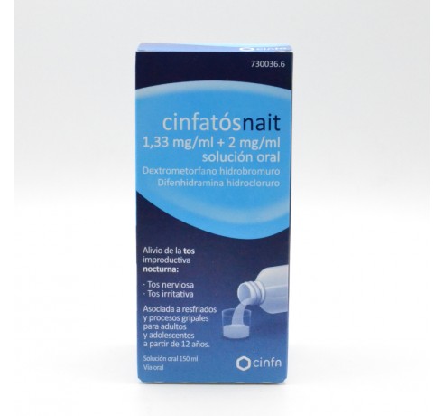 CINFATOSNAIT 1,33 MG/ML + 2 MG/ML SOLUCION ORAL 1 FRASCO 150 ML Parafarmacia