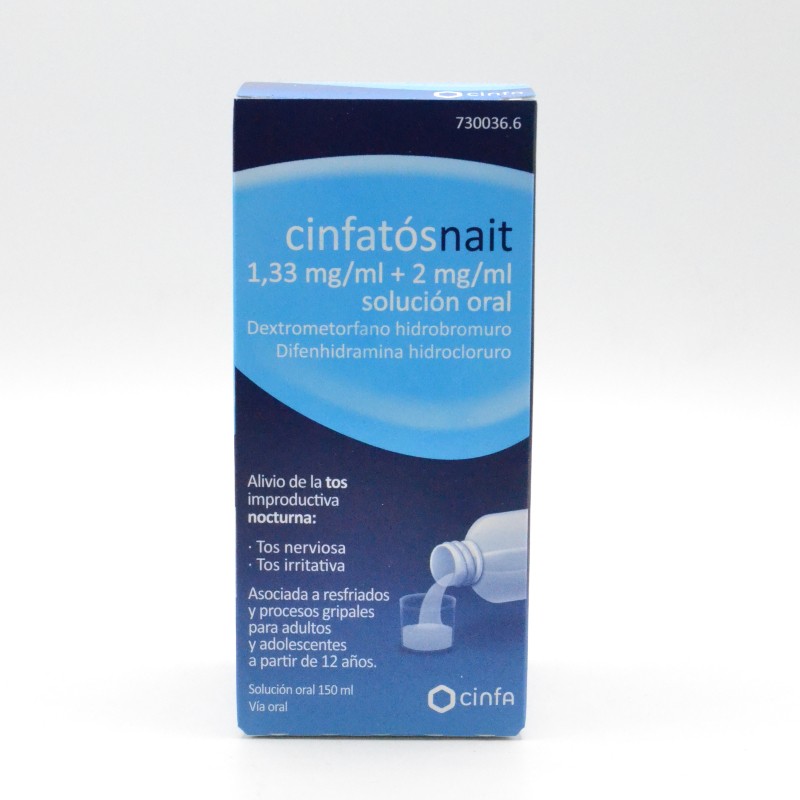 CINFATOSNAIT 1,33 MG/ML + 2 MG/ML SOLUCION ORAL 1 FRASCO 150 ML Parafarmacia