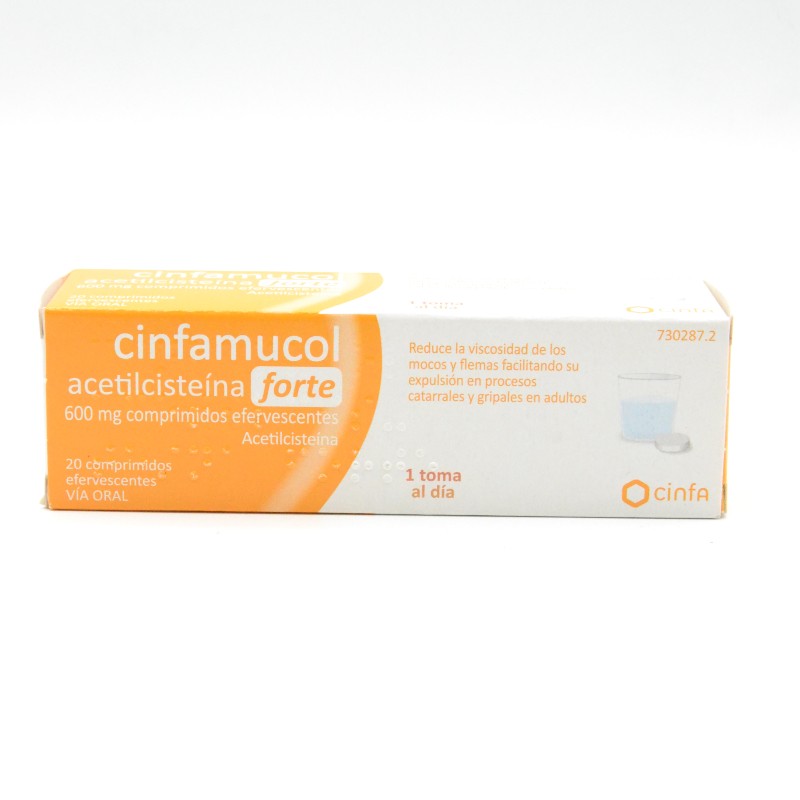 CINFAMUCOL ACETILCISTEINA FORTE 600X20 COM EFERV Medicamentos