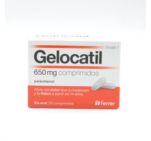 GELOCATIL 650 MG 20 COMPRIMIDOS Medicamentos