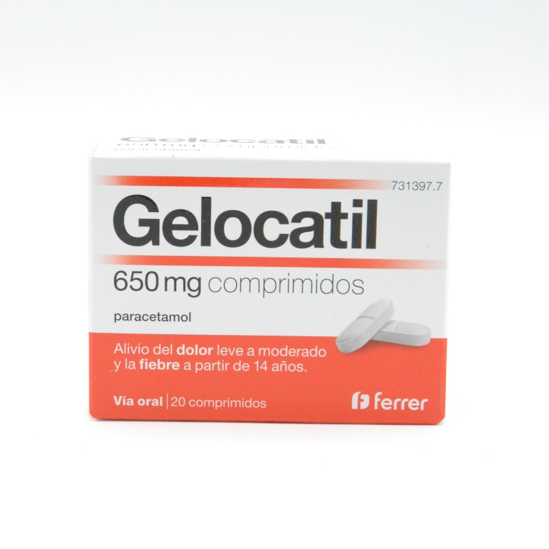 GELOCATIL 650 MG 20 COMPRIMIDOS Medicamentos