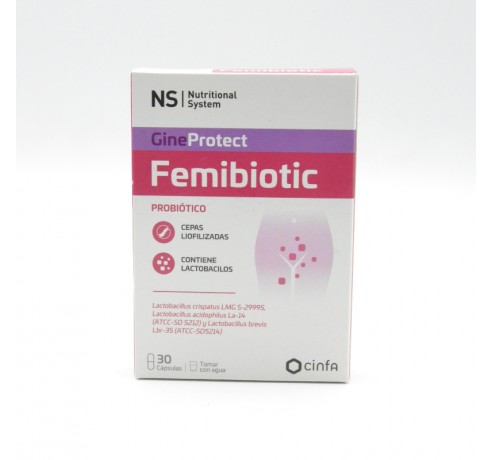 NS FEMIBIOTIC 30 CAPSULAS Infección vaginal y probióticos