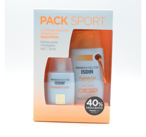 FP ISDIN PACK SPORT (FUSION WATER SPF50+ 50ML + SPORT GEL 100ML) Corporal adulto