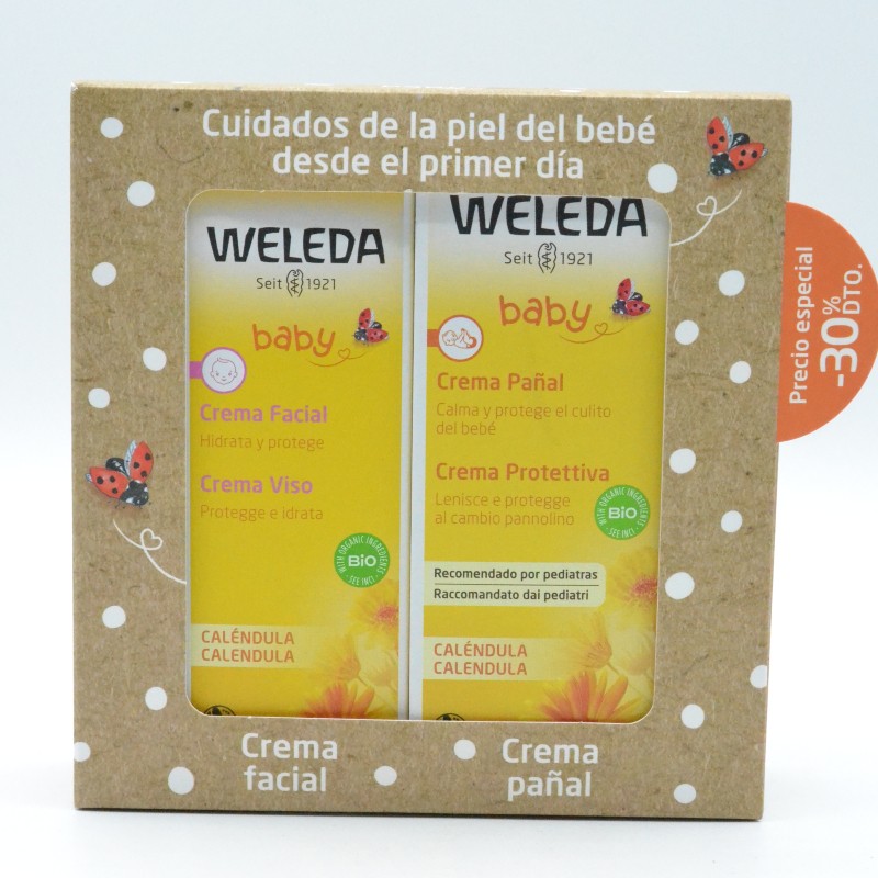 WELEDA BABY PACK LECHE CORPORAL + CREMA FACIAL + MORDEDOR Parafarmacia