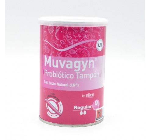 MUVAGYN TAMPON PROBIOTICO VAGINAL REGULAR CON APLICADOR 9 UDS Parafarmacia