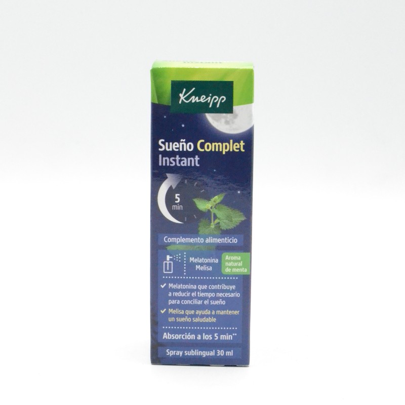 KNEIPP SUEÑO COMPLET INSTANT 1 SPRAY SUBLINGUAL 30 ML SABOR MENTA Parafarmacia