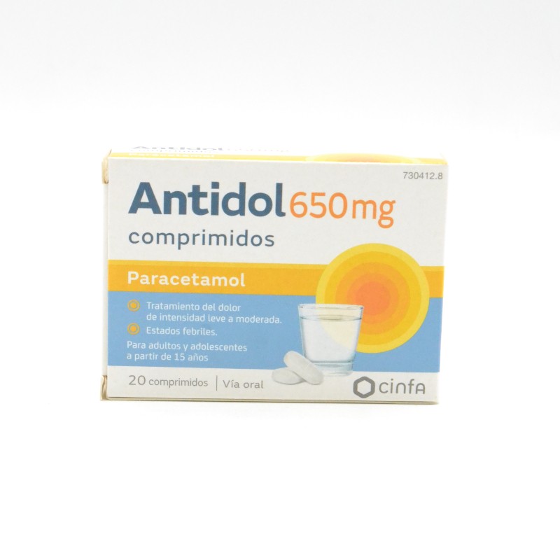 ANTIDOL 650 MG 20 COMPRIMIDOS Medicamentos
