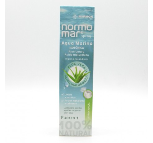 NORMOMAR AGUA MARINA ALOE VERA Y ACIDO HIALURONICO SPRAY 120 ML F-1 Parafarmacia