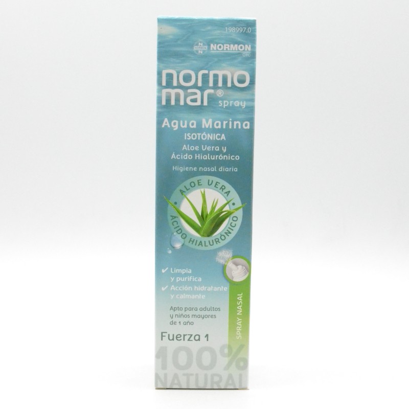 NORMOMAR AGUA MARINA ALOE VERA Y ACIDO HIALURONICO SPRAY 120 ML F-1 Parafarmacia