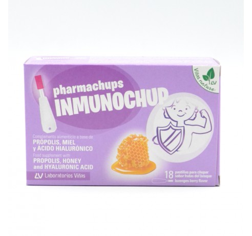 PHARMACHUPS INMUNOCHUP 18 PASTILLAS SABOR FRUTAS DEL BOSQUE Parafarmacia