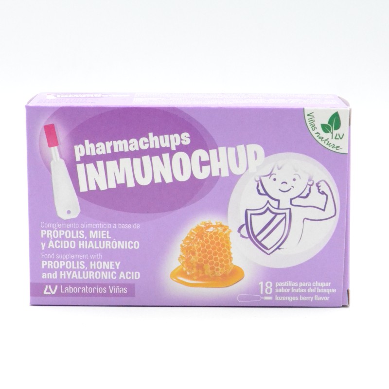 PHARMACHUPS INMUNOCHUP 18 PASTILLAS SABOR FRUTAS DEL BOSQUE Parafarmacia